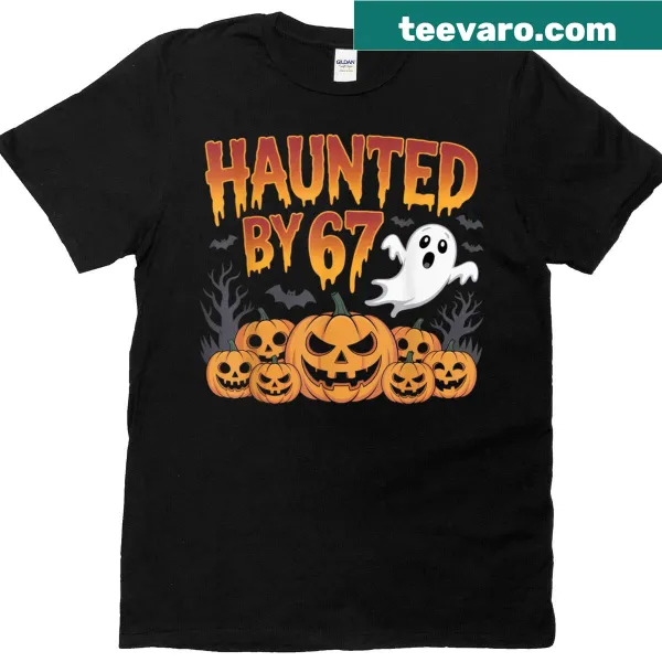 Funny Halloween ghost and pumpkin graphic T-shirt