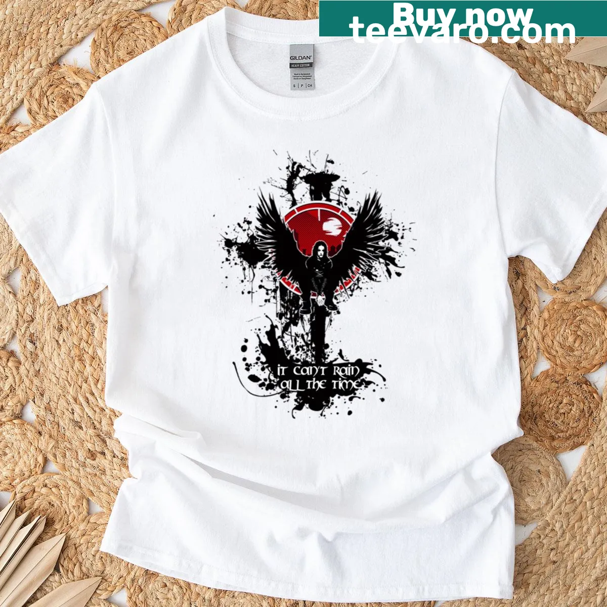 Vintage horror-themed T-shirt with gothic graphics — on a men's t-shirt