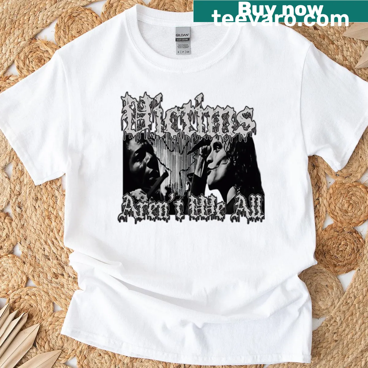 Vintage-style T-shirt honoring classic horror movies with funny graphics — on a men's t-shirt