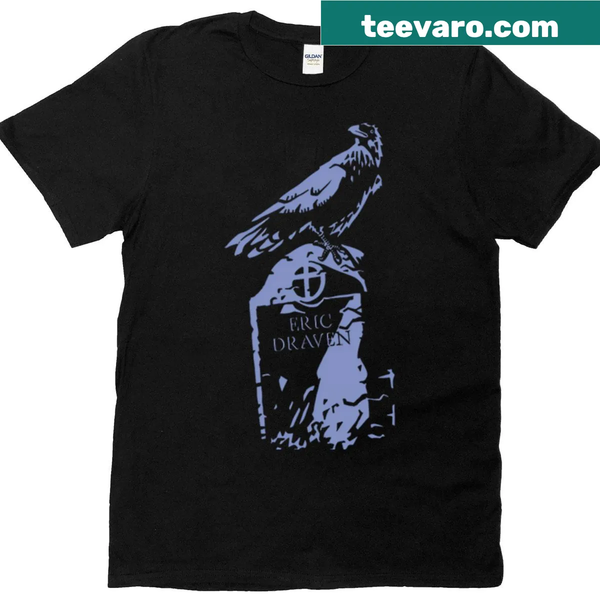 Vintage-style horror movie t-shirt with gothic typography and retro design — on a men's t-shirt