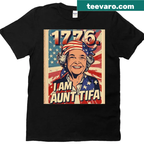 Retro patriotic t-shirt declaring I Am Aunt Tifa