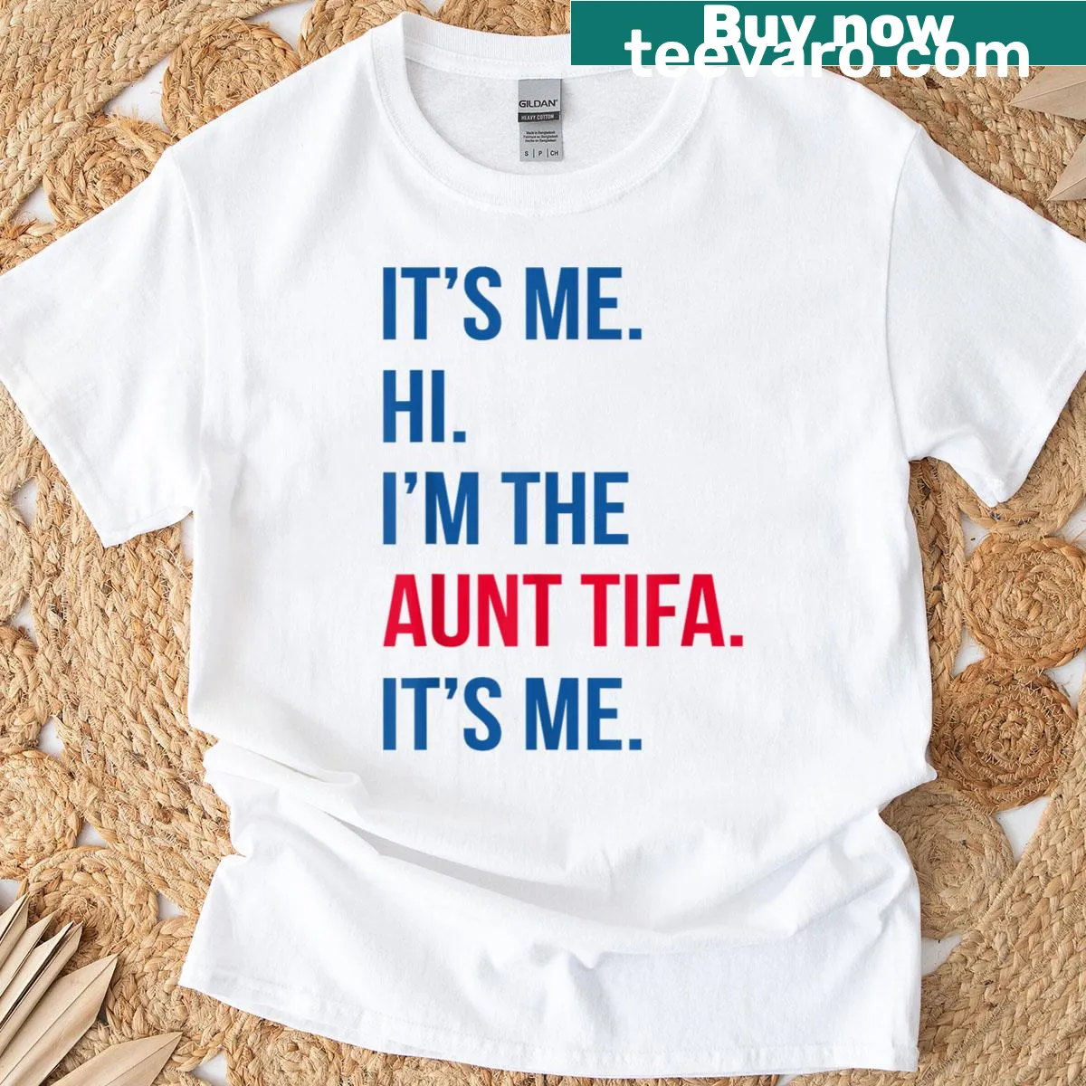 Funny t-shirt stating 'I Am Aunt Tifa' — on a men's t-shirt
