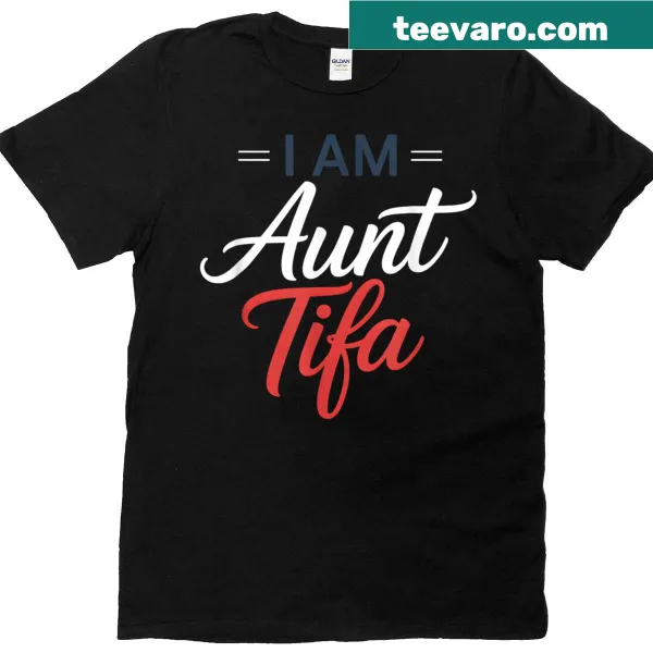 Aunt Tifa graphic on T-shirt proudly declaring aunt status
