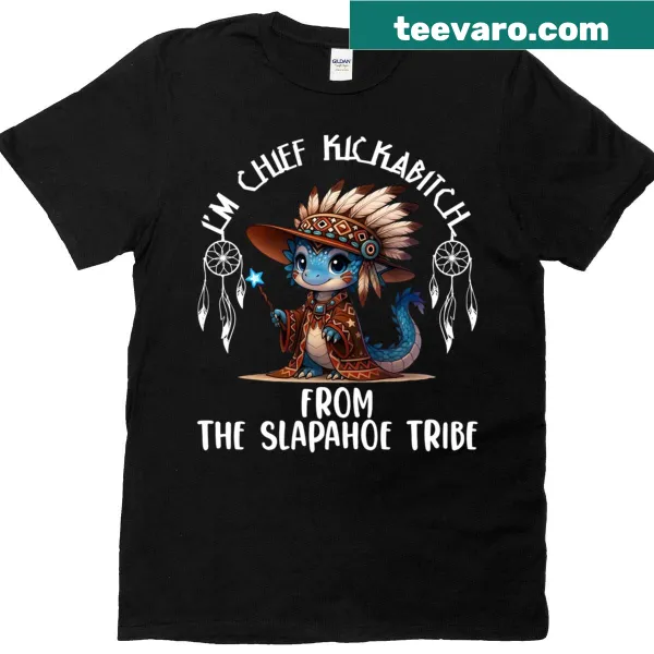 Funny tribal graphic with a dragon and typography on t-shirt