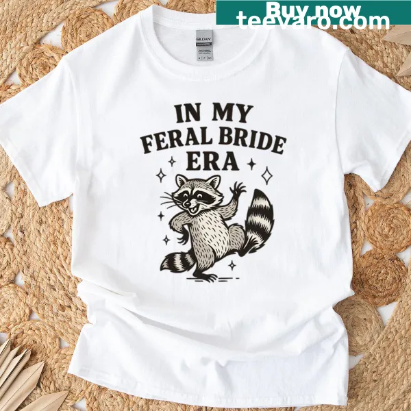 Funny raccoon graphic for wedding party t-shirt