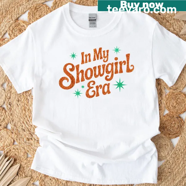 Graphic tee celebrating showgirl spirit for women
