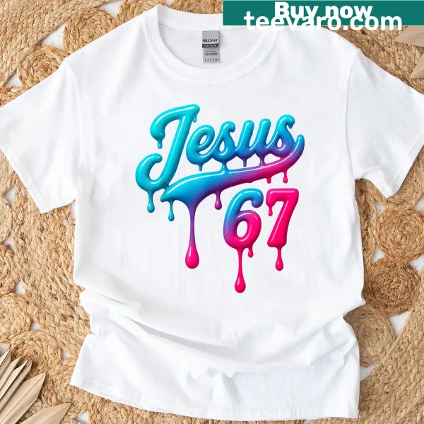 Stylish T-shirt featuring the phrase 'Jesus Drip' in bold text