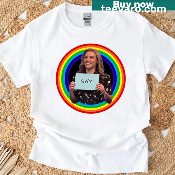 Oversized T-shirt celebrating Kate McKinnon with fun text