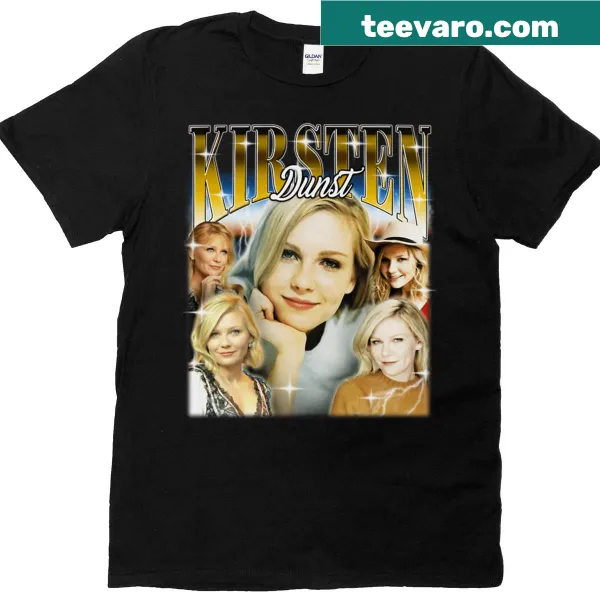 Retro 90s Hollywood Stars design featuring Kirsten Dunst T-shirt