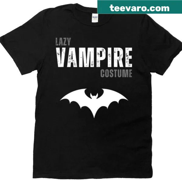 Cartoon vampire resting on a coffin graphic on oversized t-shirt