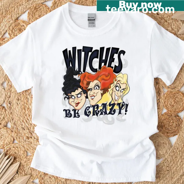Funny vintage t-shirt with witches and magical graphics