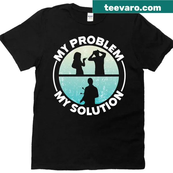T-shirt featuring pictograms and text about marimba players