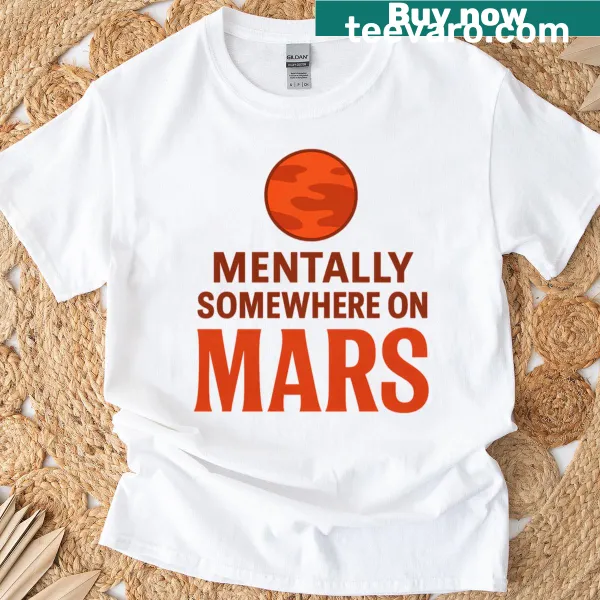 Funny space-themed design with Mars graphic
