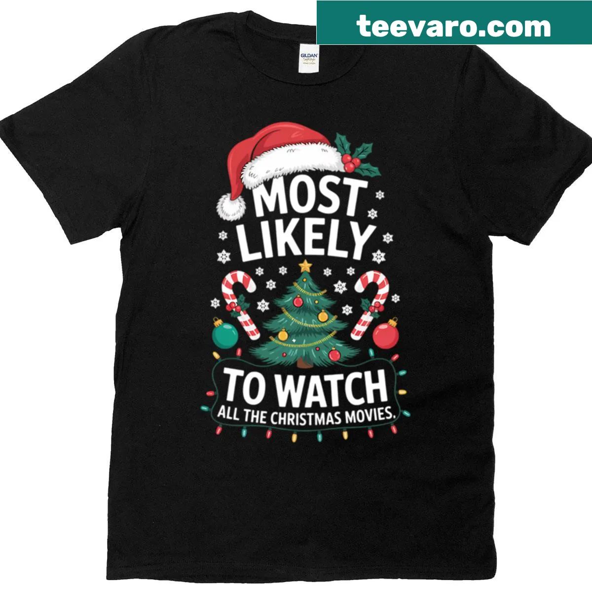Funny Christmas movie-themed graphic on t-shirt — on a men's t-shirt