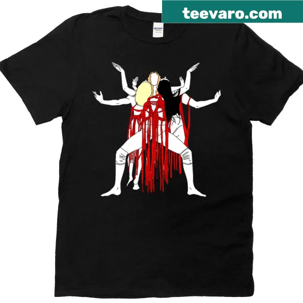Retro 70s horror movie T-shirt with vintage design