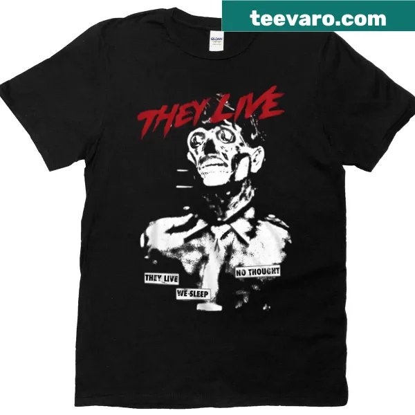 Vintage T-shirt with retro movie monsters and ghost graphics