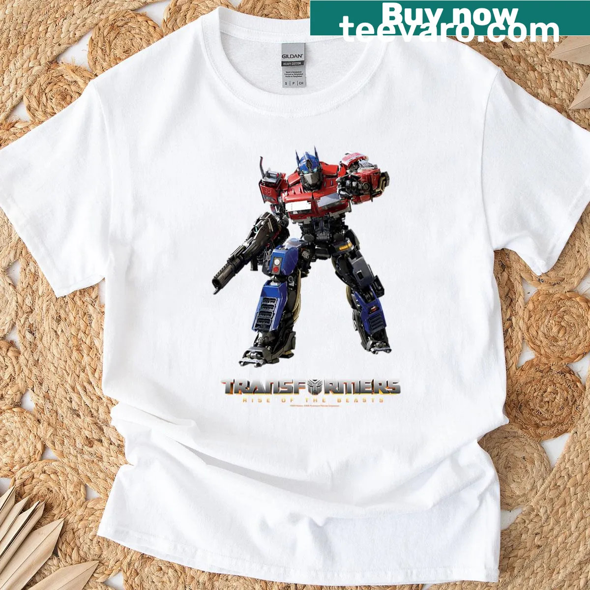 Vintage cartoon T-shirt featuring a funny robot design — on a men's t-shirt