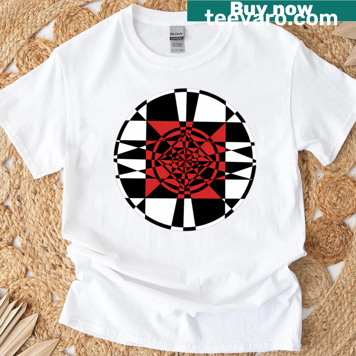 Vintage T-shirt with retro design inspired by 70s horror movies — on a men's t-shirt