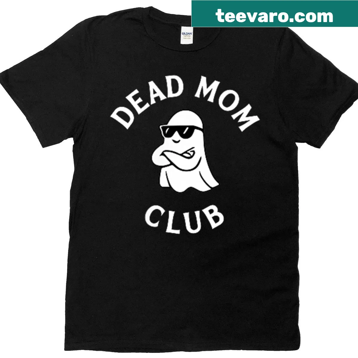 Funny T-shirt with the phrase 'My Mom Used To Say Shes Dead Tired' — on a men's t-shirt