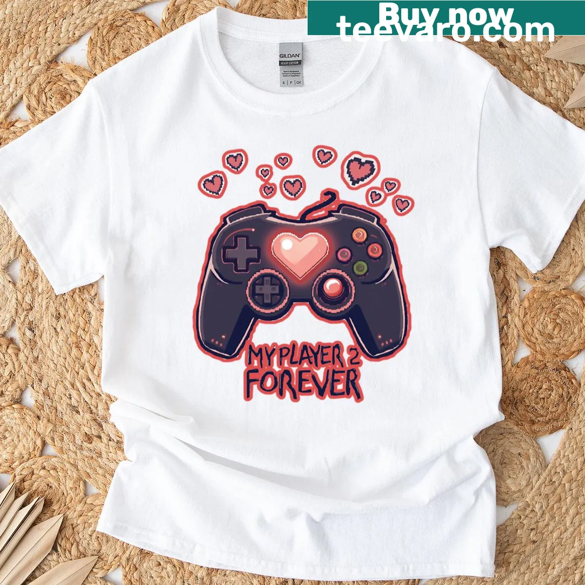Valentine's Day gamer quote design — on a men's t-shirt