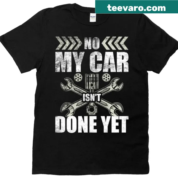 Funny T-shirt for mechanics with bold text about car repairs