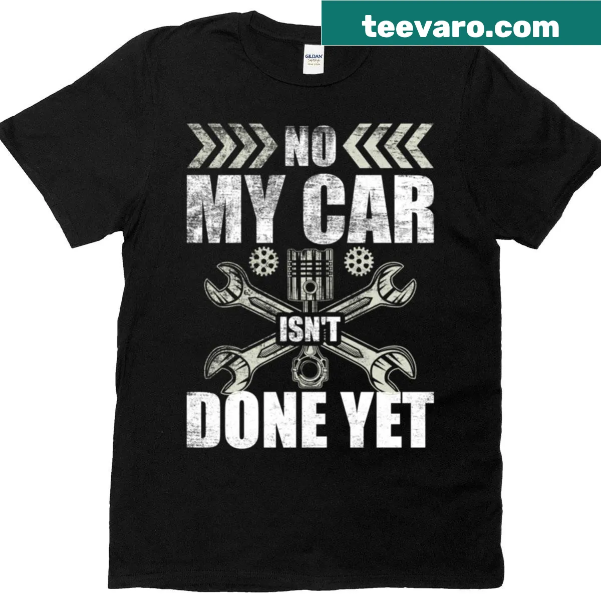 Funny T-shirt for mechanics with bold text about car repairs — on a men's t-shirt