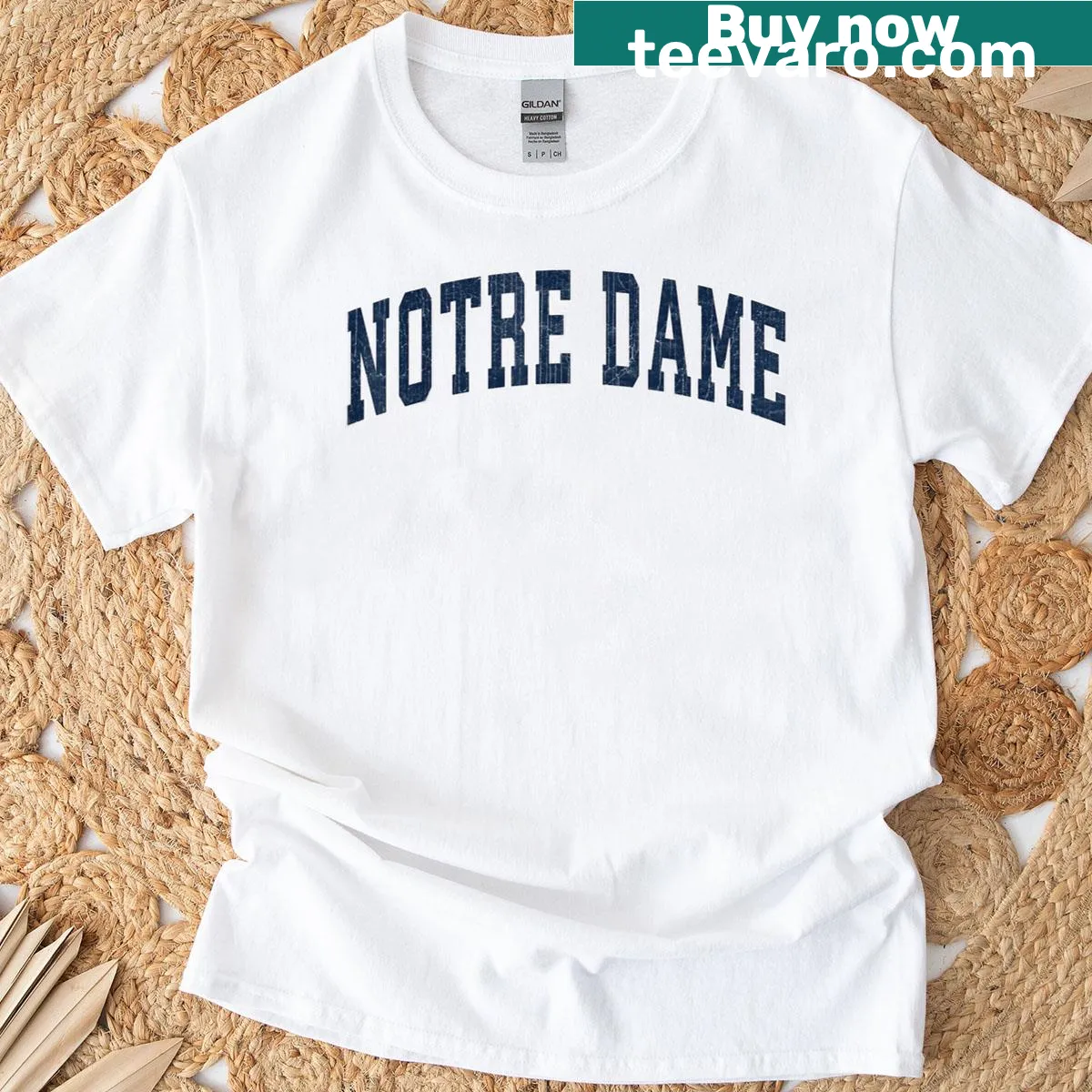 T-shirt featuring an illustration of the Notre Dame Cathedral — on a men's t-shirt