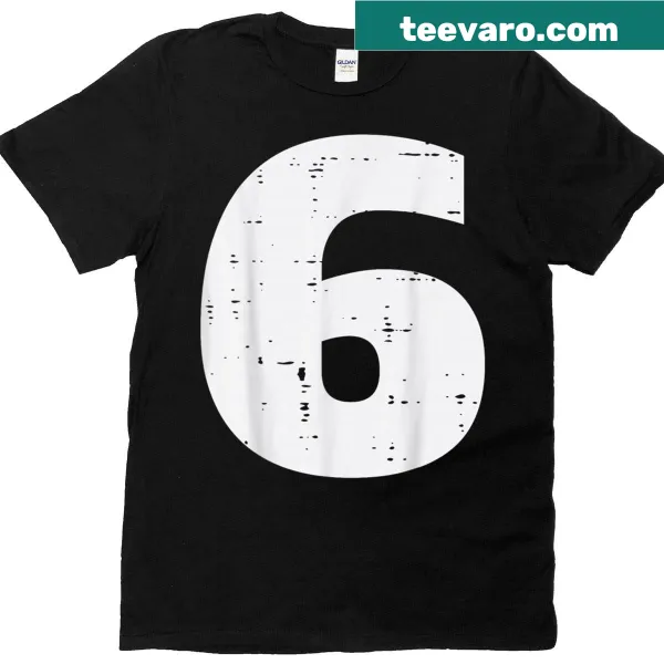 Kids T-shirt with number 6 and meme-inspired design for Halloween birthday