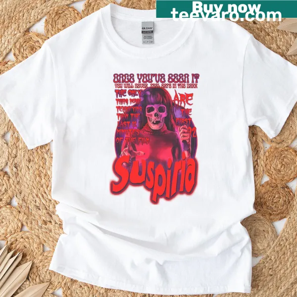 Vintage-style horror movie T-shirt with retro school design