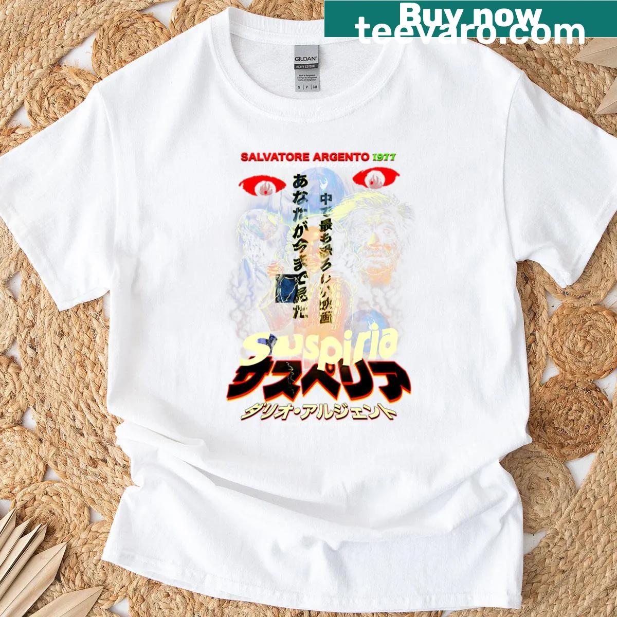 Vintage retro horror school movie t-shirt featuring 70s designs — on a men's t-shirt
