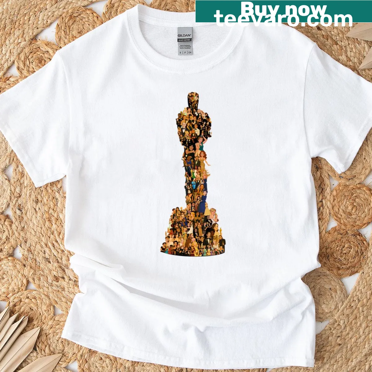 Oscar Club t-shirt celebrating film awards with cinematic symbols — on a men's t-shirt
