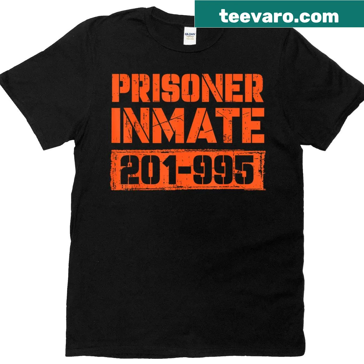 Funny prisoner graphic T-shirt for Halloween — on a men's t-shirt