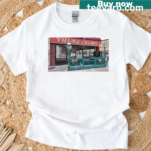 Nostalgic t-shirt featuring an iconic Greenwich Village store design
