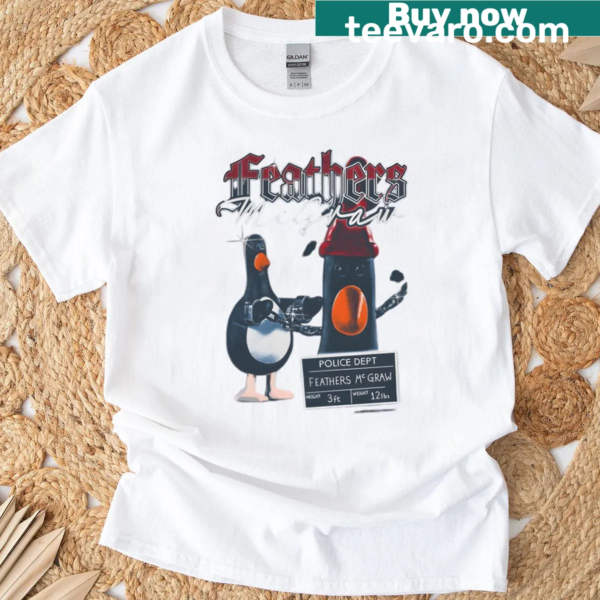 Vintage t-shirt featuring playful 90s cartoon character graphics — on a men's t-shirt