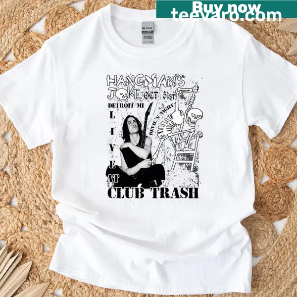 Retro gothic horror movie-themed t-shirt with funny design
