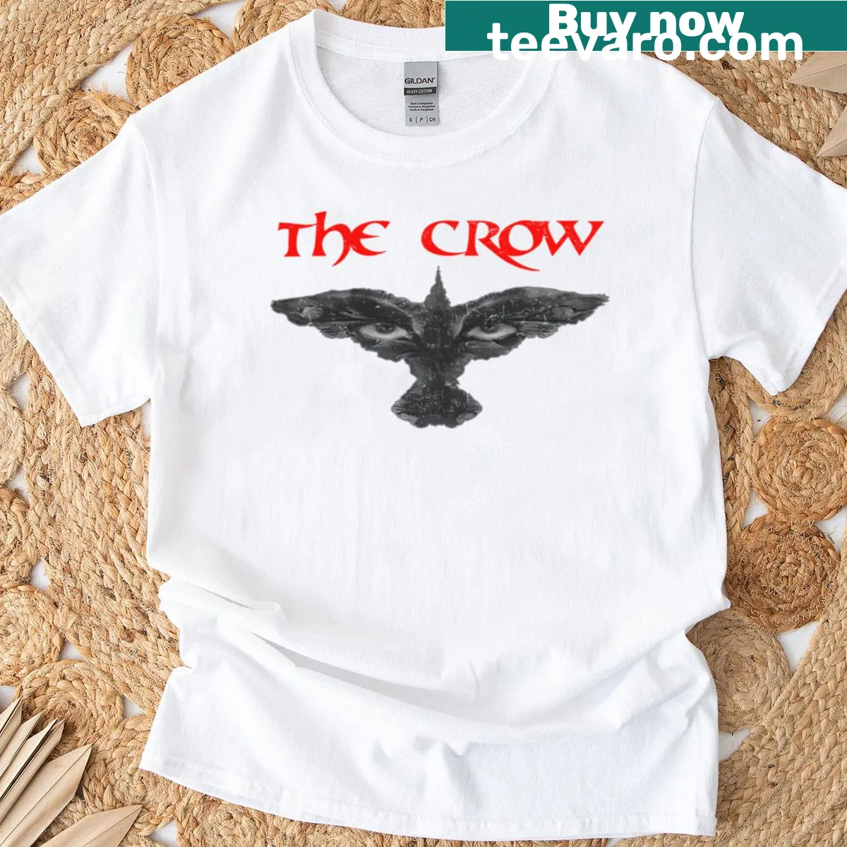 Funny vintage horror-themed T-shirt with a gothic design for movie lovers — on a men's t-shirt