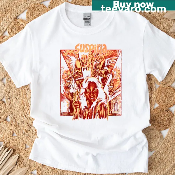 Vintage horror movie-themed T-shirt with retro graphics