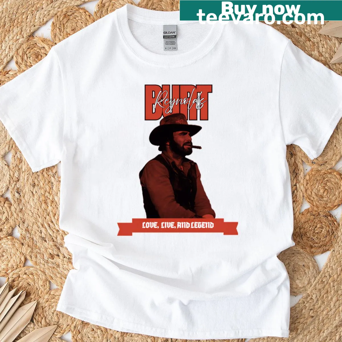 Funny t-shirt featuring a mashup of iconic movie characters from different eras — on a men's t-shirt