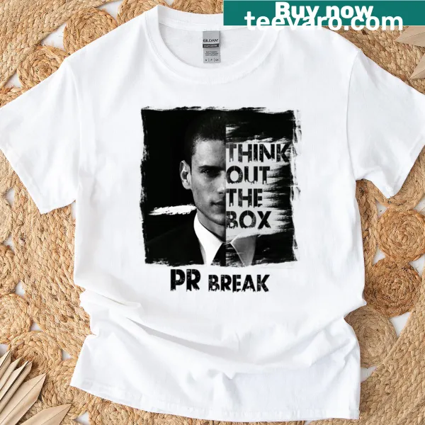 Abstract black and white portrait graphic on a T-shirt