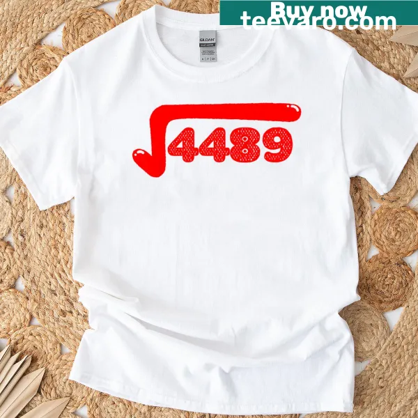 Funny math teacher t-shirt featuring meme and square root design