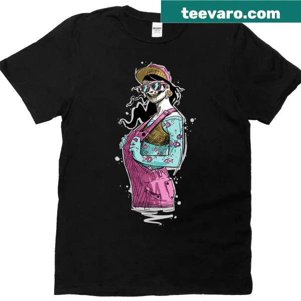 Edgy Skullboi Bob illustration on a casual T-shirt design