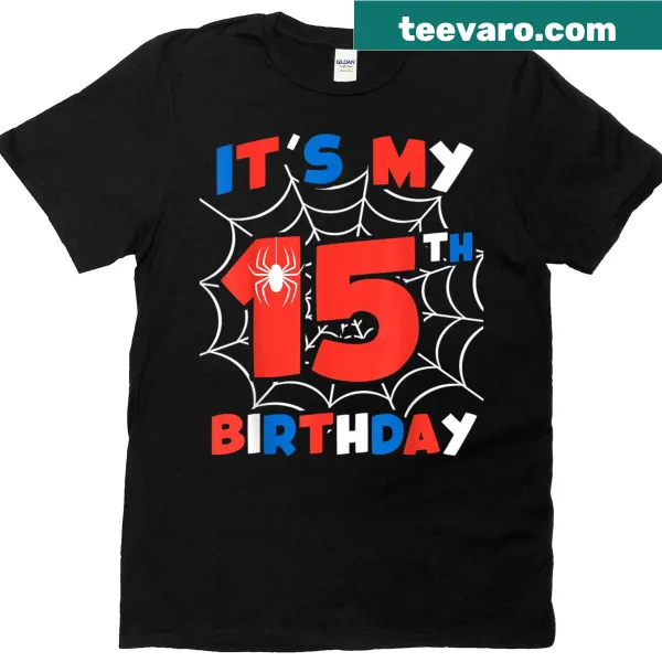 T-shirt for 15th birthday with spider web design