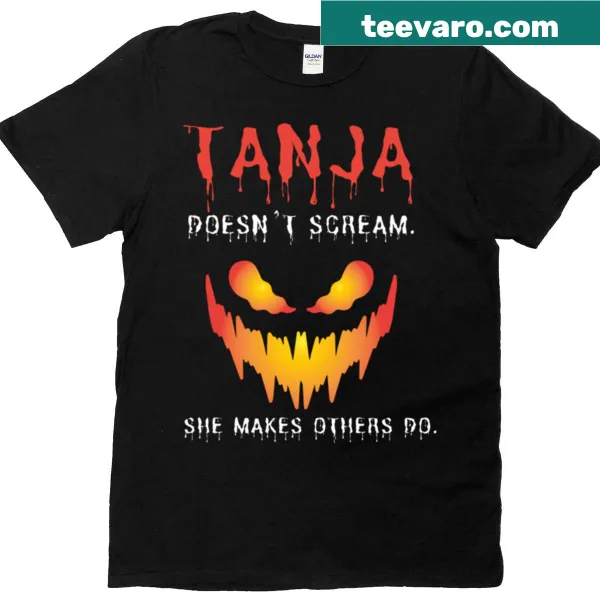 Halloween T-shirt with a spooky quote design in bold typography