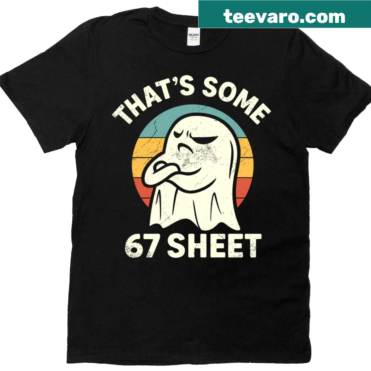 Funny Halloween shirt featuring a ghost and humorous text — on a men's t-shirt