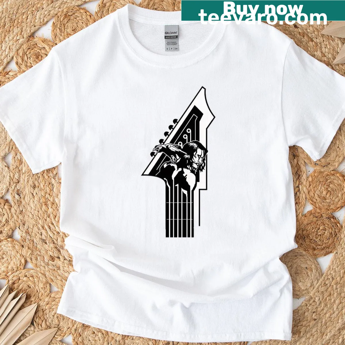 Retro horror movie-themed t-shirt featuring gothic and funny design elements — on a men's t-shirt