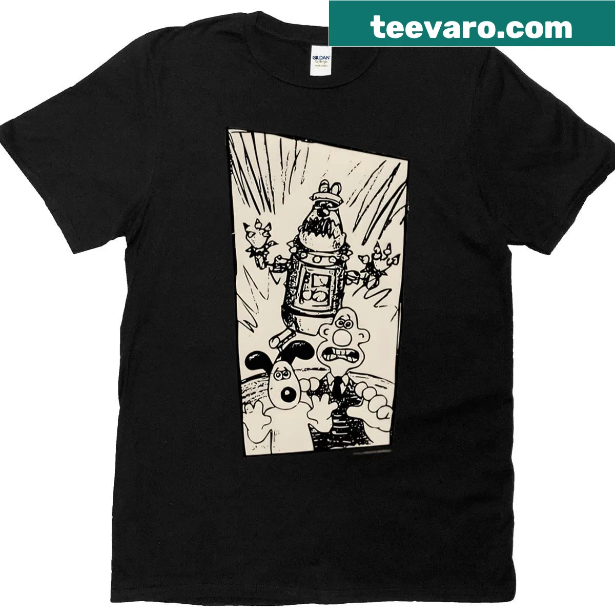 Vintage retro cartoon character T-shirt with humorous design — on a men's t-shirt