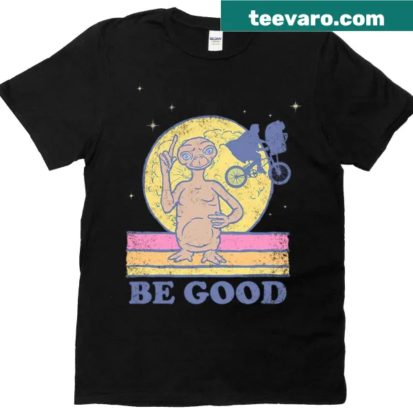 Cartoon alien graphic on a vintage style T-shirt