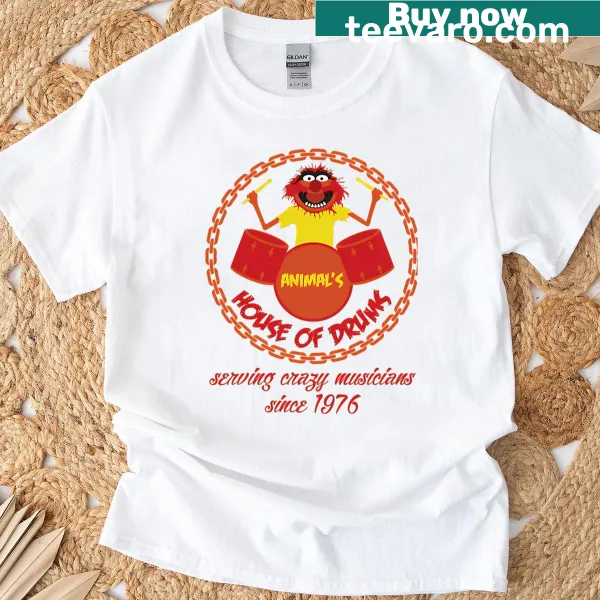 Cartoon-themed t-shirt featuring puppet theater and comedy elements
