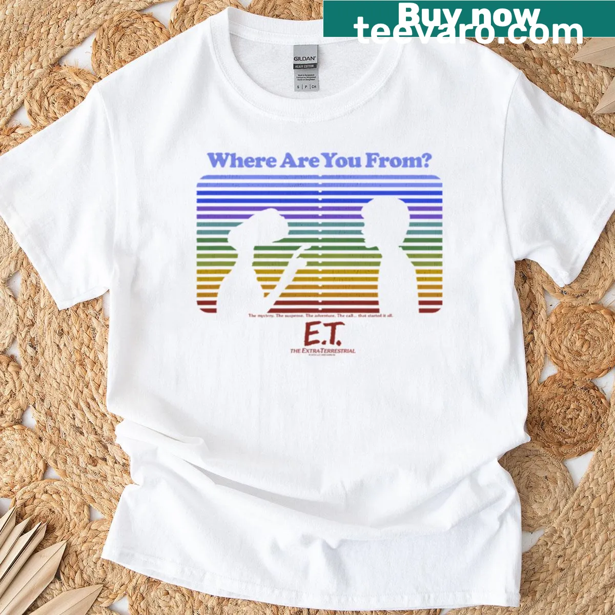Cute retro alien cartoon graphic t-shirt — on a men's t-shirt