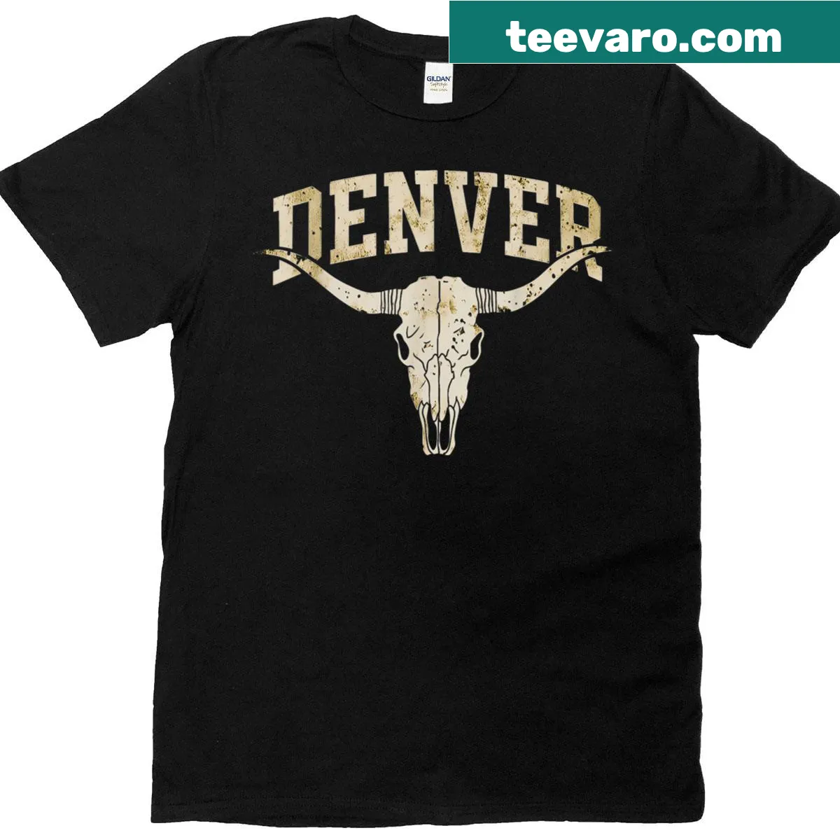 Vintage Denver name shirt with retro design — on a men's t-shirt
